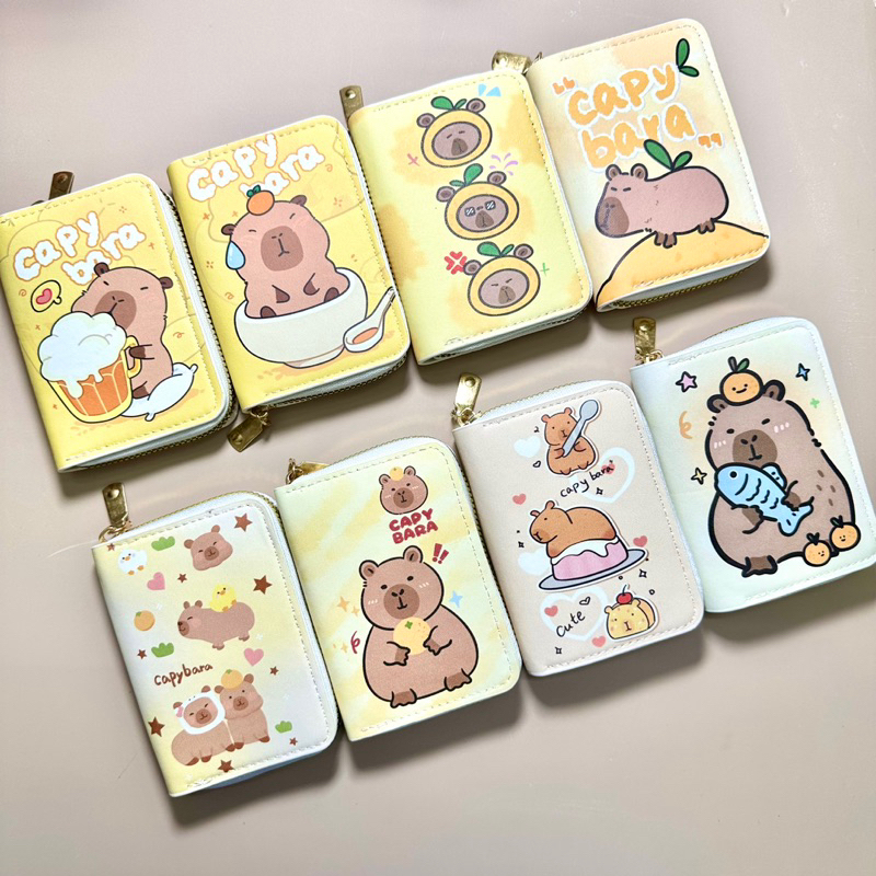 Ví Mini khóa kéo Nhiều Ngăn Họa Tiết CAPYBARA Siêu Hot Mẫu Mới Nhất