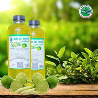 Combo 6 chai Nước lau nhà tinh dầu sả chanh 100% tự nhiên an toàn sạch khuẩn đuổi côn trùng 1000ml