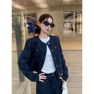 @Oni.Shop_ [SALE TRÁI MÙA] Áo Dạ Tweed Xanh Đậm Cao Cấp