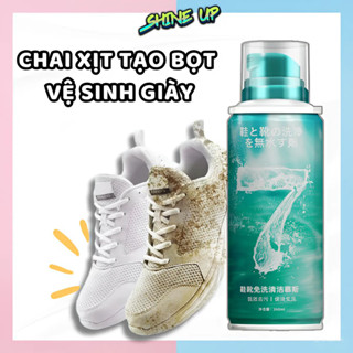 Chai Vệ Sinh Giày Shine Up, Chai Xịt Tạo Bọt Vệ Sinh Giặt Giày Nam Nữ Khô Cấp Tốc