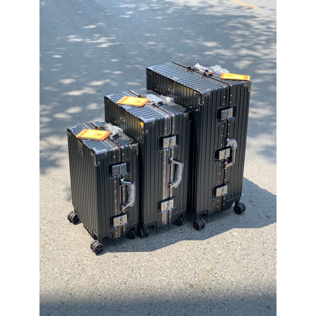 vali khóa sập 32 REMOWA kéo khung nhôm du lịch cao cấp khóa sập cao cấp chống vỡ,( bh tron đời )