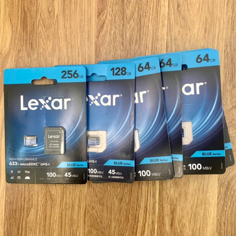 Thẻ nhớ LEXAR chính hãng 64GB / 128GB/256GB cao cấp - Tốc độ đọc lên tới 100Mb/s - Thích hợp máy game, máy tính,camera