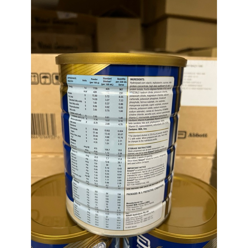 Combo 1 Thùng 6 Lon Ensure Úc Hương Vị Vani 850g