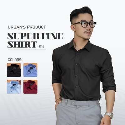 Áo Sơ Mi Nam URBAN SUPER-FINE Shirt Thấm Hút Tốt Nhanh Khô Hạn Chế Nhăn Phom Basic Trẻ Trung No.1116