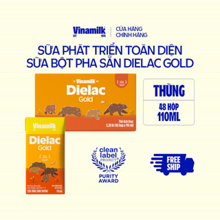 [BAO BÌ MỚI] Sữa bột pha sẵn Vinamilk Dielac Gold - Thùng 48 hộp 110ml
