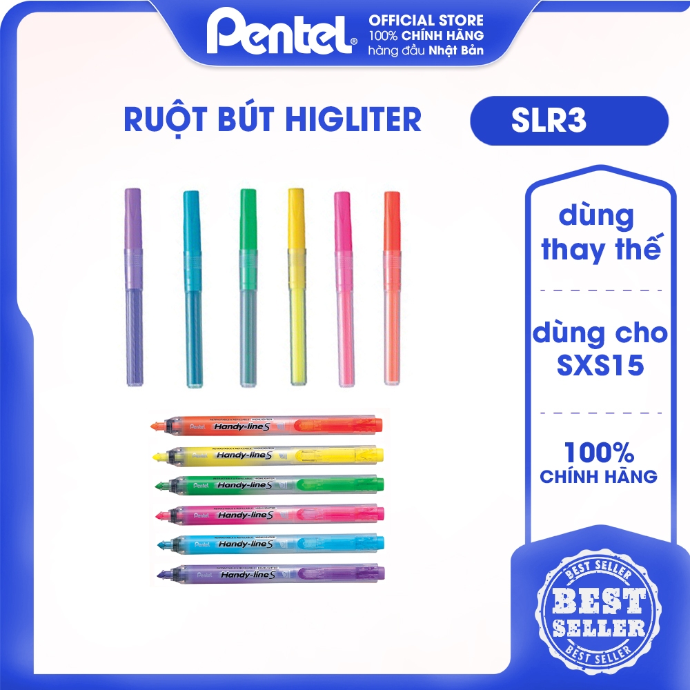 Ruột mực dạ quang Pentel Nhật Bản | Ruột Của Bút SXS15 | Mã hàng SLR3