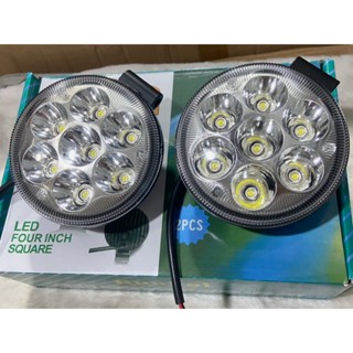 Đèn led trợ sáng RUNLAI 7 bóng điện 12v và 24v, đèn trợ sáng ô tô - loại bóng tròn