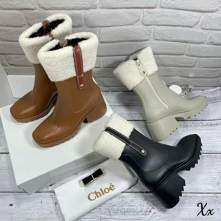 Boot Chloe 7p Cổ Lông lửng Da Mềm Fullbox Bill Túi Hãng Xịn Cao Cấp