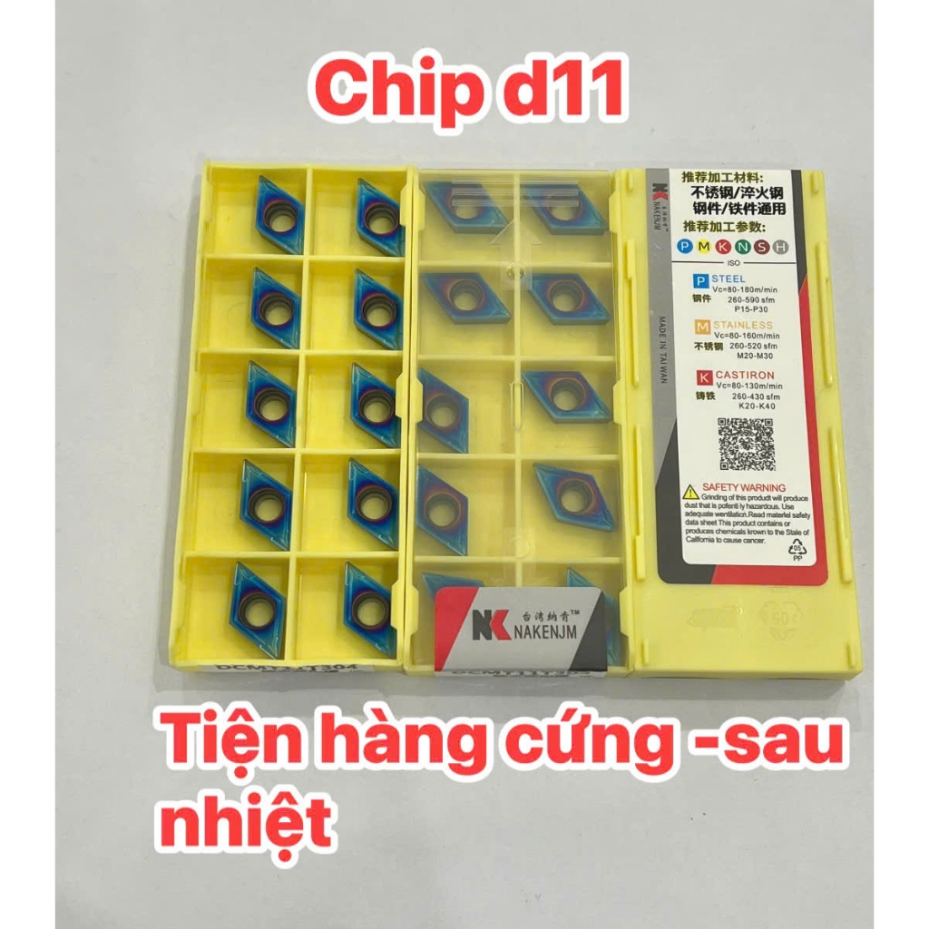 Chip D11 tiện ca bi bạc đạn sắt thép inox cứng qua nhiệt luyện hãng ĐÀI LOAN CHẤT LƯỢNG CAO