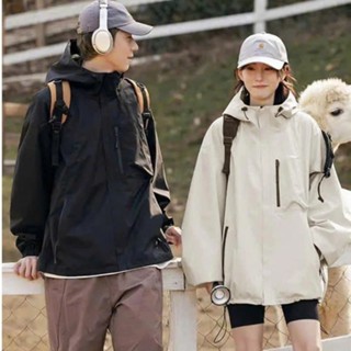 Áo gió khoác ngoài nam nữ dài tay có mũ dáng rộng, áo gió KABICO 2 lớp dài tay không thấm nước_G19
