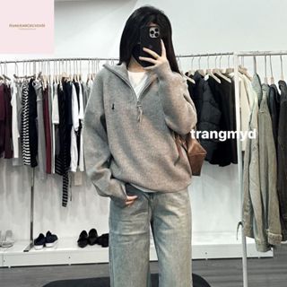Áo Len Sweater Cổ Lọ Dệt Kim Vải Mềm Mịn From Rộng Tay Dài Phối Ngựa Thêu Nổi Hot 2025 Hàng Qccc Siêu Xinh Nanganhchuyen