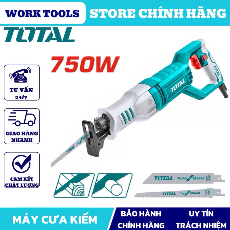 TOTAL Máy cưa kiếm 750W TS100806 & TS100756