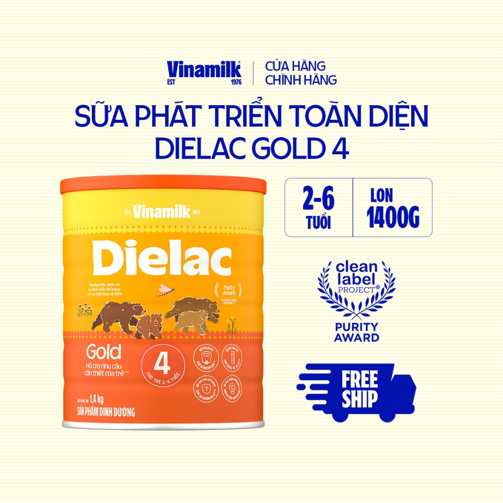  Sữa bột Vinamilk Dielac Gold 4 HT 1400g 