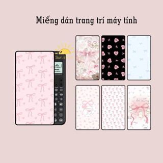 Decal hình nơ Ribbon Bow dán máy tính casio, flexio, deli