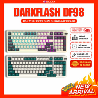 Bàn phím cơ 98 phím Darkflash DF98 Bluetooth không dây hot swap LED RGB chống ồn