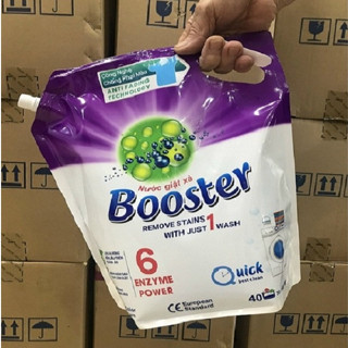 Nước giặt xả Booster, hương nắng mai, túi 3.2kg, hàng chính hãng