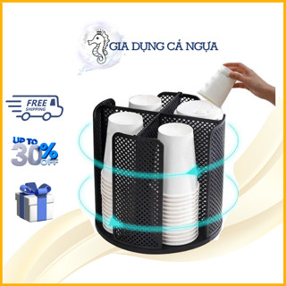[Sỉ-Có VAT] Kệ để ly cốc xoay 360, Kệ xoay úp ly, Kệ đựng ly trà sữa, Kệ úp ly cà phê mang đi, kệ gia vị SP000498