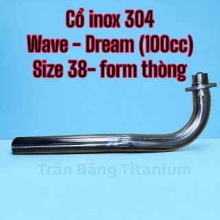 Cổ pô inox Wave Dream 100cc