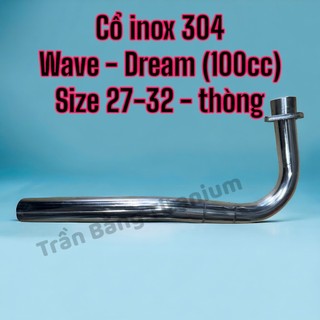 Cổ pô inox Wave Dream 100cc