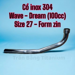 Cổ pô inox Wave Dream 100cc