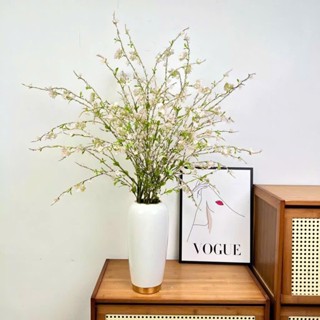 Hoa tuyết mai giả Hoa Lụa cành dẻo dài 120cm hàng cao cấp