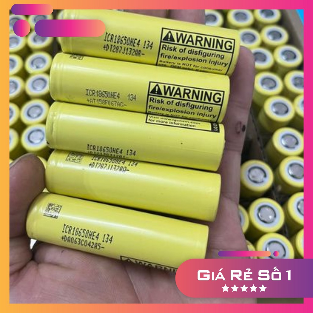 PIN 18650 LG Dung lượng 2700mah - 2900mah. Tháo Khối Láp Top, Khối Pin Công Nghiệp Lớn.