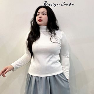 Áo Thun Cổ Lọ Tay Dài Bigsize Nữ,Áo Giữ Nhiệt Chất Vải Tăm Nỉ Co Giãn Có Size Từ 40Kg - 95Kg G216