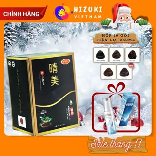 Dầu gội phủ bac Komi Nhật Bản Hộp 10 gói 25ml/gói phủ bạc ngay lần gội đầu tiên