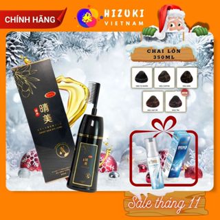 Dầu Gội Nhuộm Tóc, Dầu Gội Phủ Bạc Komi Nhật Bản Dạng Lược Chai 350ml Nhiều Màu Lựa Chọn - Hàng Nội Địa Nhật