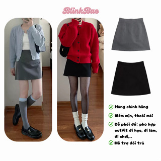 [VẢI CHỐNG NHĂN] Chân Váy Ngắn Chữ A BlinkBae Cạp Cao Có Quần Bảo Hộ Form Basic Tôn Dáng, Đầm Mini Cạp Liền Dày Dặn CV04