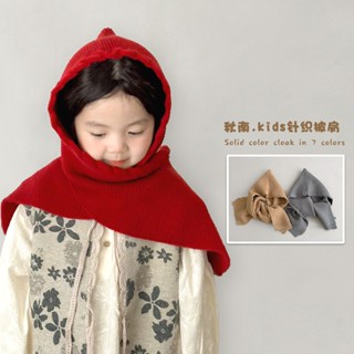 Mũ len kèm khăn quàng cổ dày ấm nhiều màu cho bé trai bé gái phong cách hàn quốc