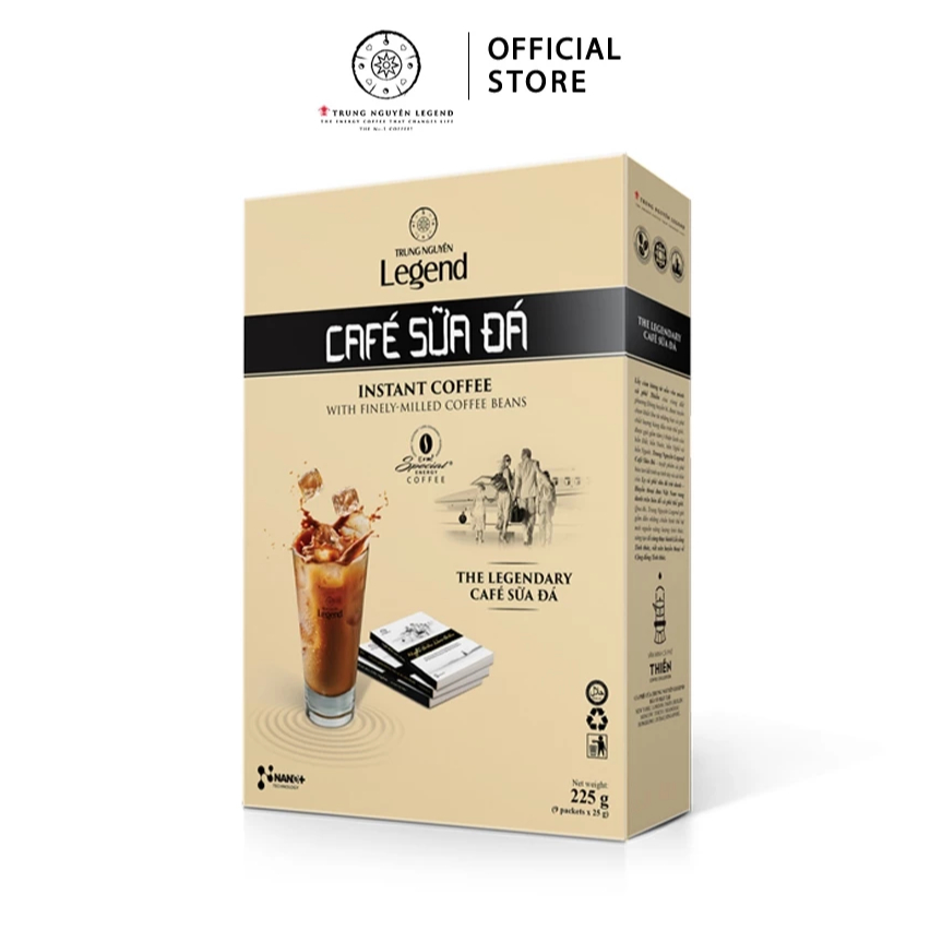 Cà Phê Hòa Tan Legend - Cà Phê Sữa Đá - Hộp 9 gói