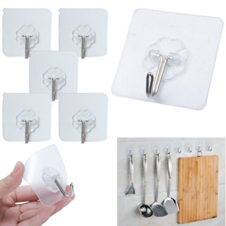 Combo 10 Móc Dán Tường Treo Đồ Trong Suốt, Móc Dính Cường Lực Đa Năng