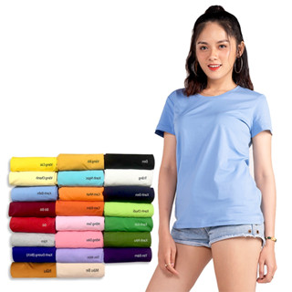 Áo Thun Nhiều Màu THOITRANG24H Trơn Phom Xuông Dùng Chung Nam Nữ Đồng Phục Áo Phông Ngắn Tay Cổ Tròn