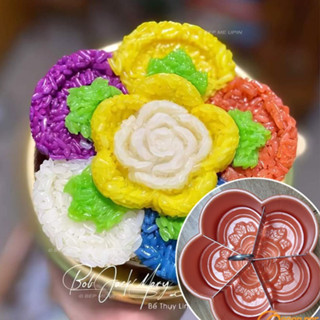  khuôn xôi hoa mai Ngọc Lan khuôn ngăn xôi ngũ sắc và vách ngăn 