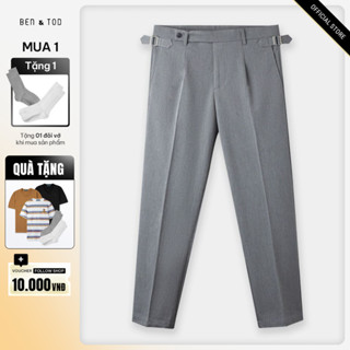 Quần dài Tây Side Tab BEN & TOD SL2120BC105 form Slim Fit cotton cao cấp thanh lịch công sở tôn dáng
