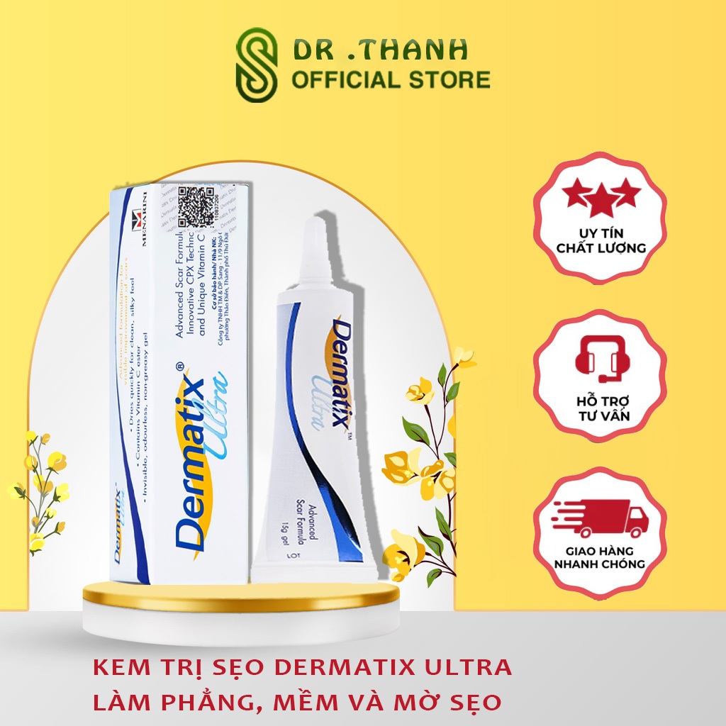[Chính Hãng USA] Gel Làm Mờ Sẹo Thâm Sẹo Lồi Chính Hãng Dermatix Ultra