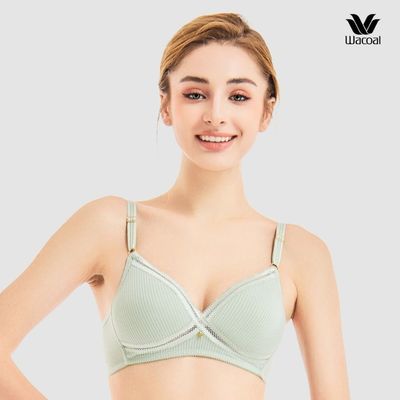 Áo lót Wacoal Lecien I22SFB199 không gọng, form thoải mái, cup 3/4, ren, dây liền - 22SFB199