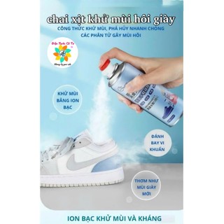 Chai Xịt Khử Mùi Hôi Giày 260ml Công Nghệ Nano Bạc - Chai Xịt Khử Mùi Tiện Lợi Nhỏ Gọn