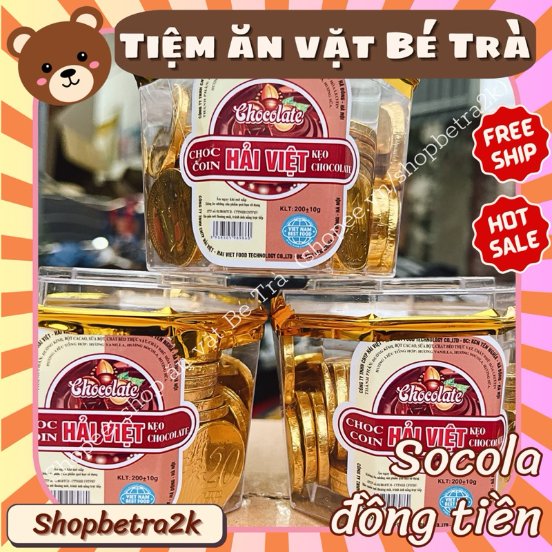 Socola đồng tiền Hải Việt (hộp 210gr)