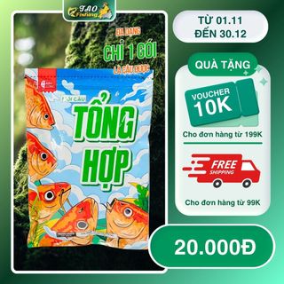 Mồi câu Kim Long Tổng Hợp 250g câu cá chép, trắm, trôi, rô phi dịch vụ, tự nhiên