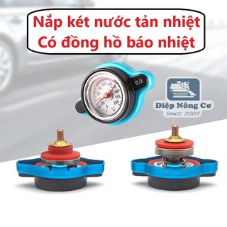 [D1-SPEC] Nắp két nước tản nhiệt có đồng hồ báo nhiệt độ ô mô tô máy gặt cày tàu ghe kéo áp suất kết làm mát