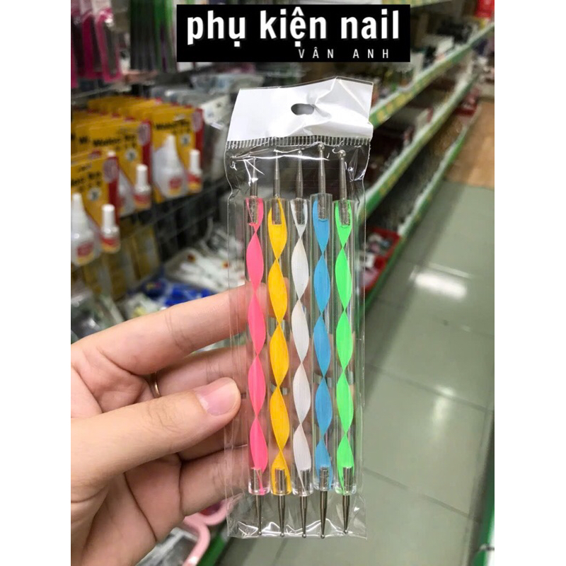 Bút Chấm Bi Chấm Đá Bộ 5 Cây Nail