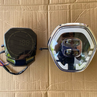 Đầu đèn xe điện M133 mẫu mới, bộ đầu đèn lục giác