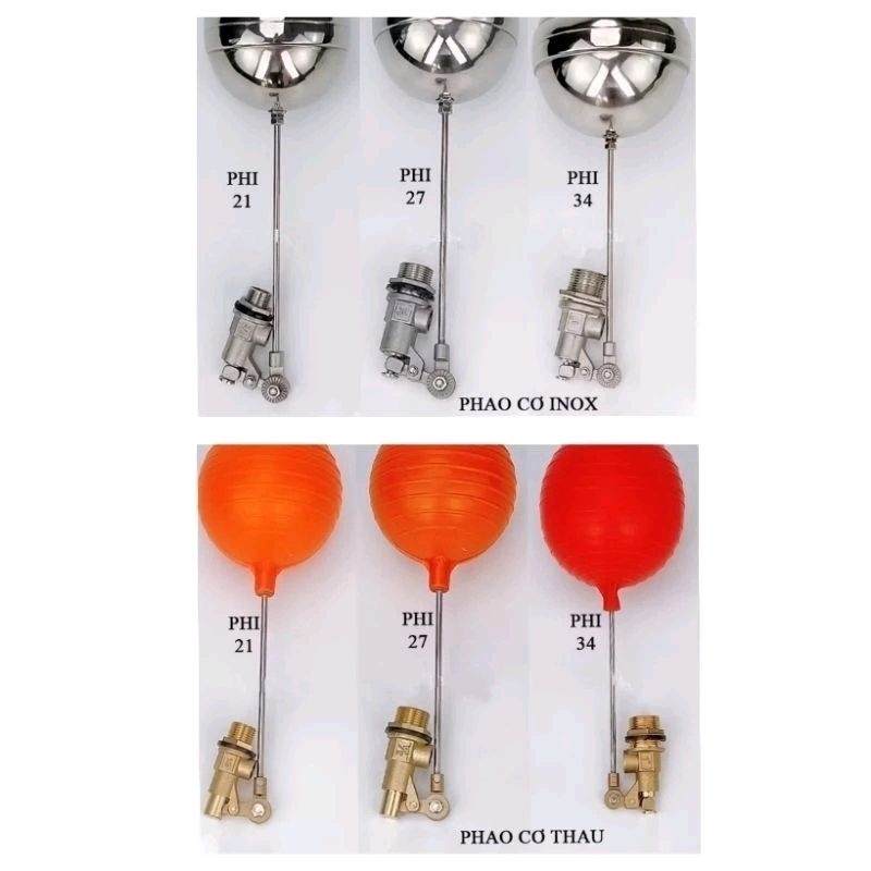 Phao cơ đồng thau 21 27 34mm