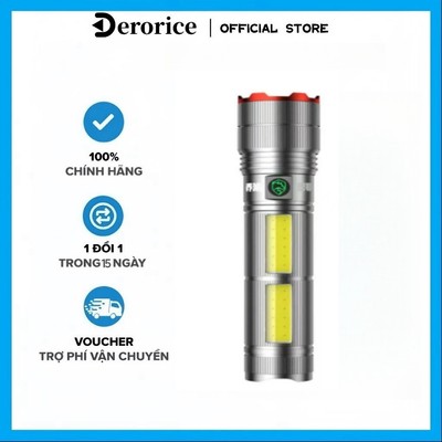 Đèn pin siêu sáng  pin Lithium 7200mAh công suất lớn-có thể thu phóng bằng kính thiên văn - đèn LED hiển thị thông minh