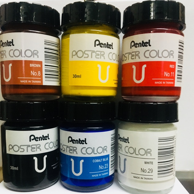 BỘ 6 MÀU CƠ BẢN POSTER PENTEL