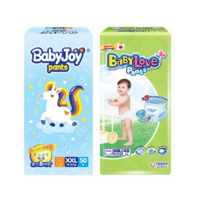 Bỉm BabyLove,BabyJoy,BabyLove CaPy Unicharm tã quần Size M48+2/L48+4/XL48+4/XXL48+4