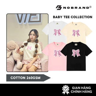 Áo thun baby tee nữ nam from rộng local brand oversize big size cao cấp unisex chính hãng cổ tròn màu đen trắng NobrBB02