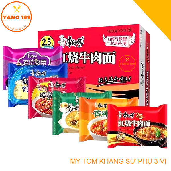 Mỳ Tôm Khang Sư Phụ 119g 3 Vị Ngon Nhất